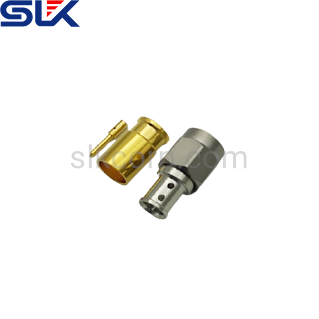 SMA插头直形焊连接器，用于SFT-142S电缆50欧姆5MAM15S-A640