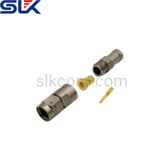 SMA插头直形焊接连接器，用于PT-150电缆50欧姆5MAM15S-A520-001